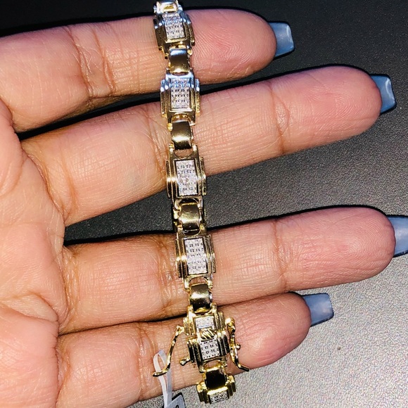 Wow! Beautiful men real diamond bracelet not c not fake huge sale best gift 1ctw - Picture 6 of 6